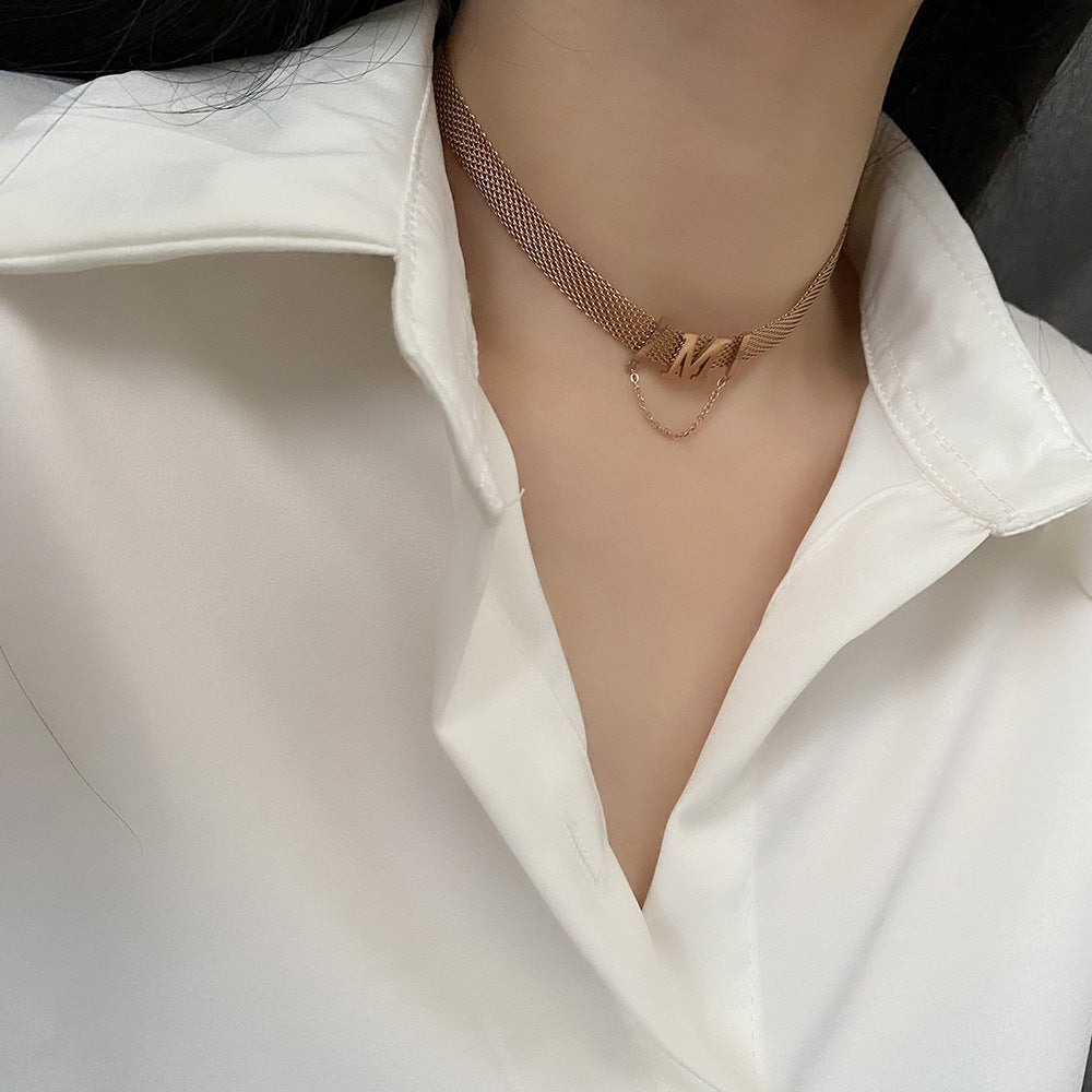 Women's Fading Letter Cold Style For Niche Design Necklaces