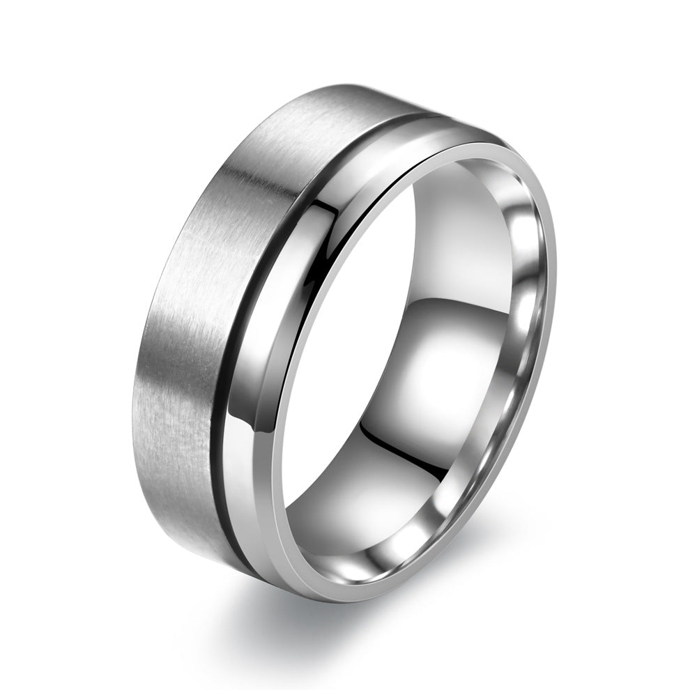 Men's Rotating Decompression Cross Titanium Steel Stainless Rings