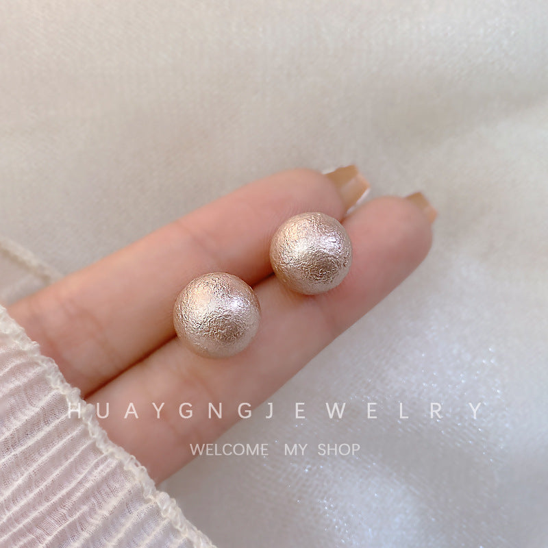 Women's Sier Needle Korean Style French Petite Retro Graceful Imitation Earrings