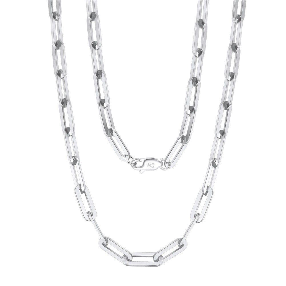 Sier Choker Cuban Link Chain Car Necklaces