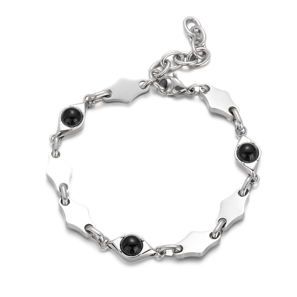 Women's & Men's Diamond Stitching Obsidian Do Not Fade Ornament Bracelets