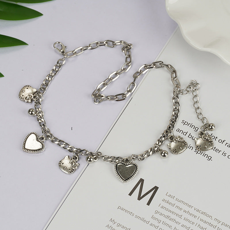 Women's Couple Style Round Beads Love Cold Design Bracelets