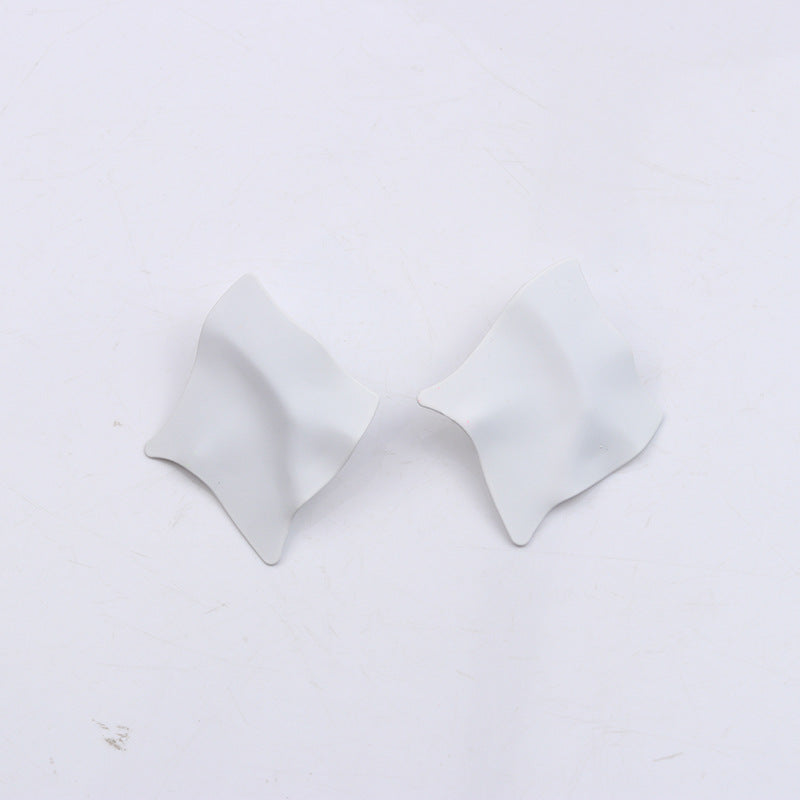 Women's Color Korean Style Irregular Texture Stylish Simple Earrings