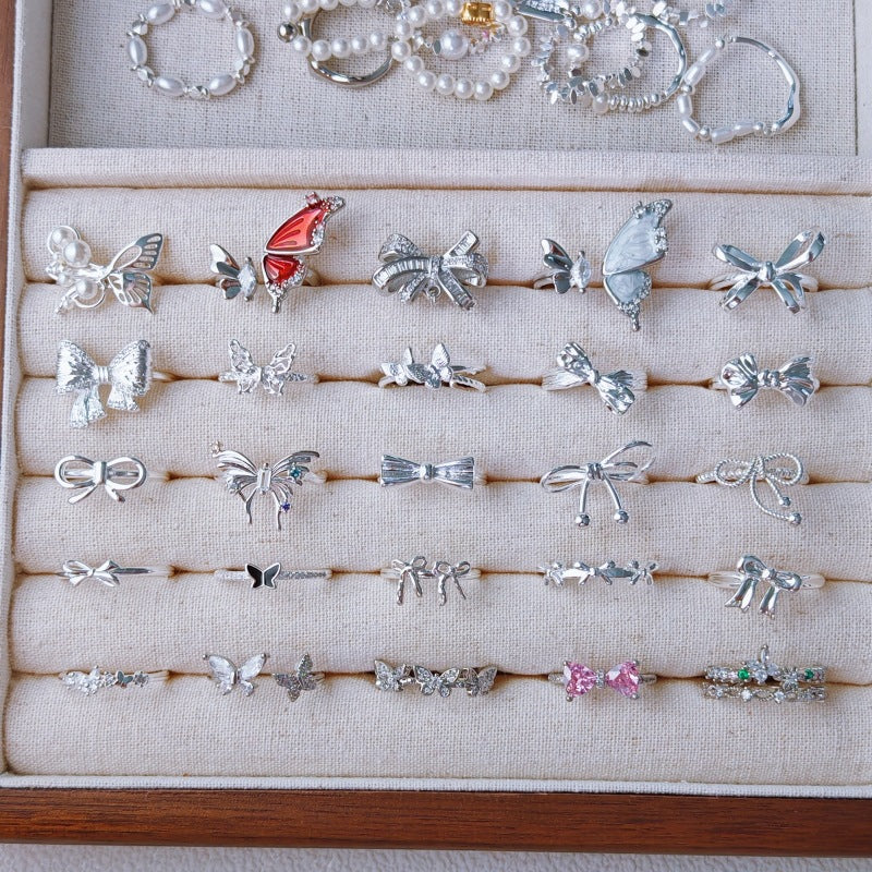 Women's Sterling Sier Style Niche High-grade Light Rings