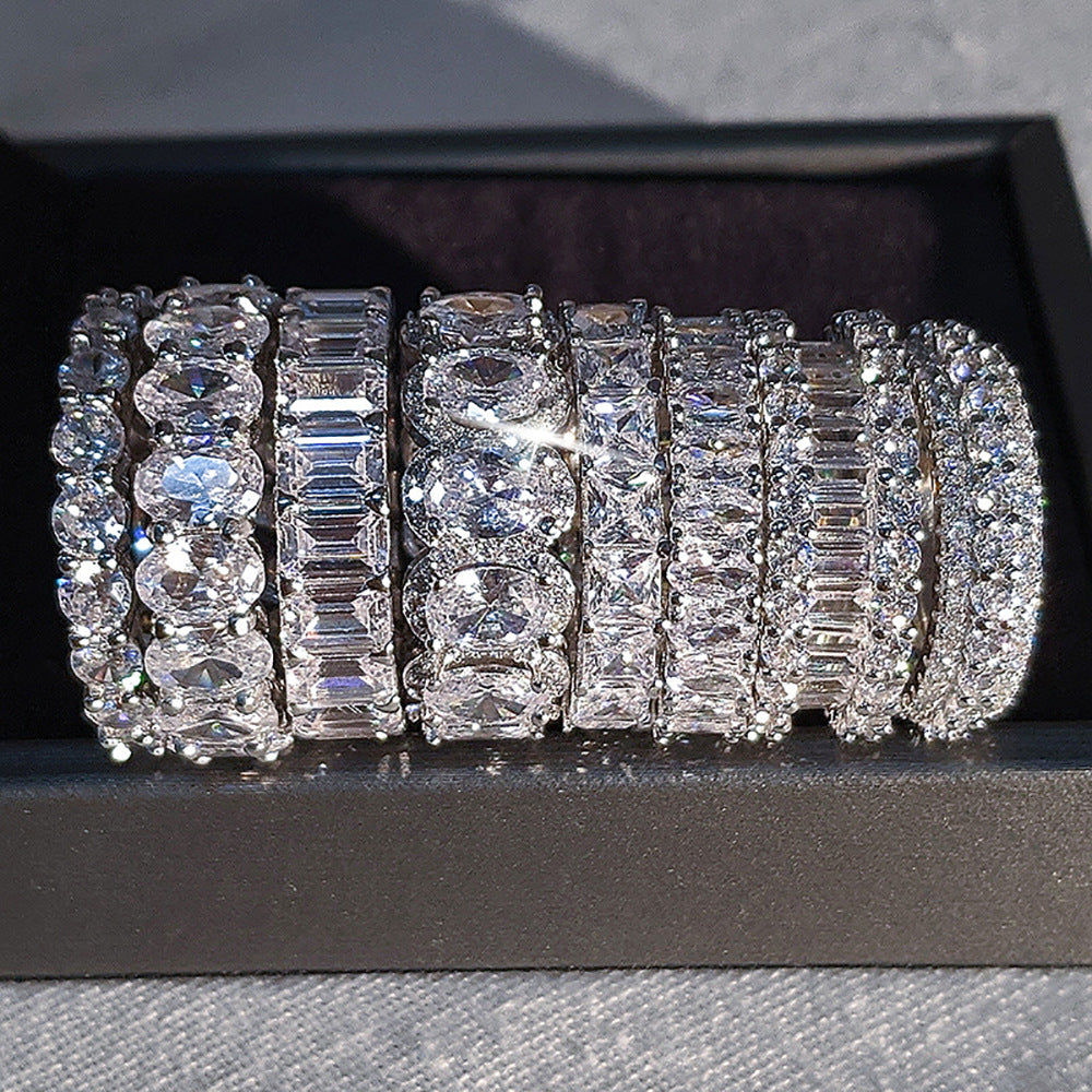 Full Diamond Simple Female Niche Advanced Rings