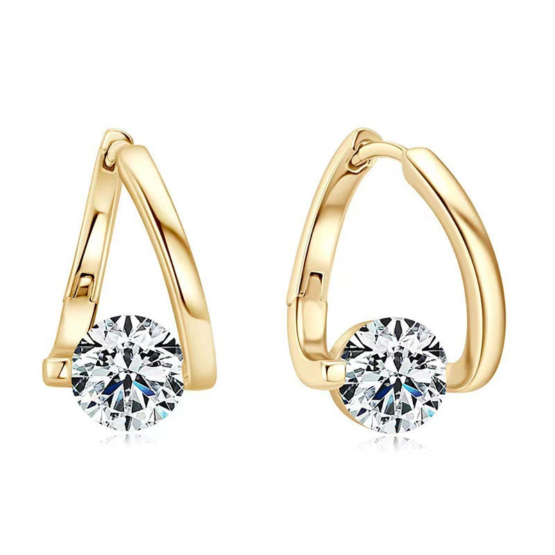 Women's Style Ear Clip Elegant Irregular High-grade Earrings