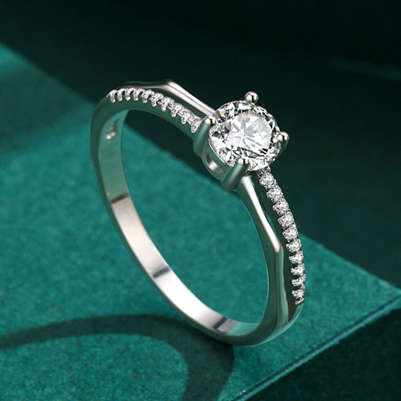 Women's Four Claw One Gram Artificial Diamond Rings