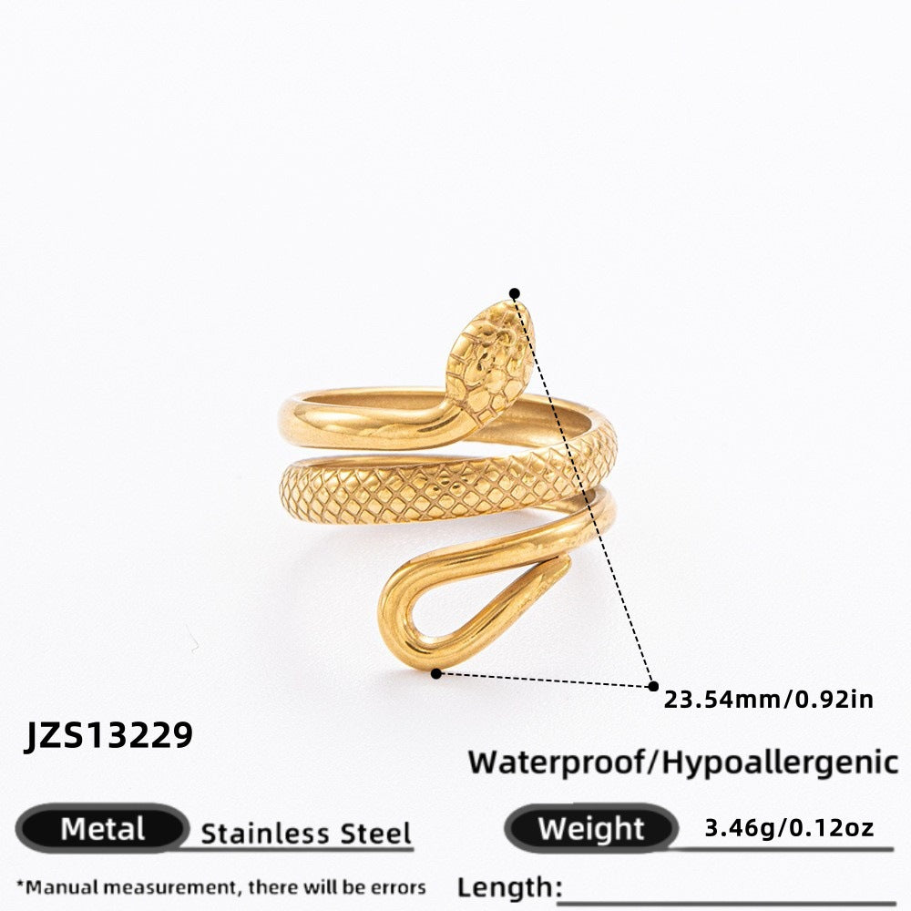 Steel Stainless Gold Plated High-grade Summer Wind Rings