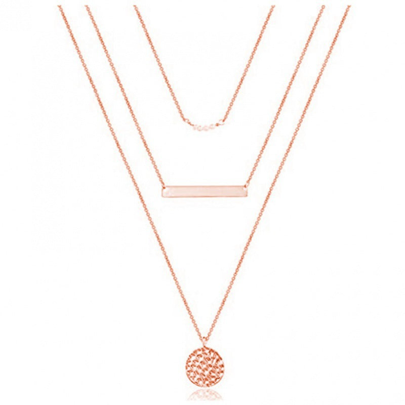 Ornament Pearl Wafer Accessories Metal Strip Necklaces