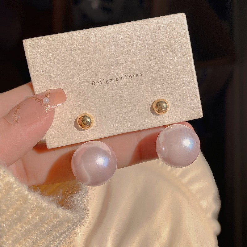 Women's Sier Needle Korean Style French Petite Retro Graceful Imitation Earrings