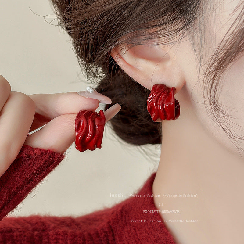 Women's Retro Love Cherry Wine High Sense Rings