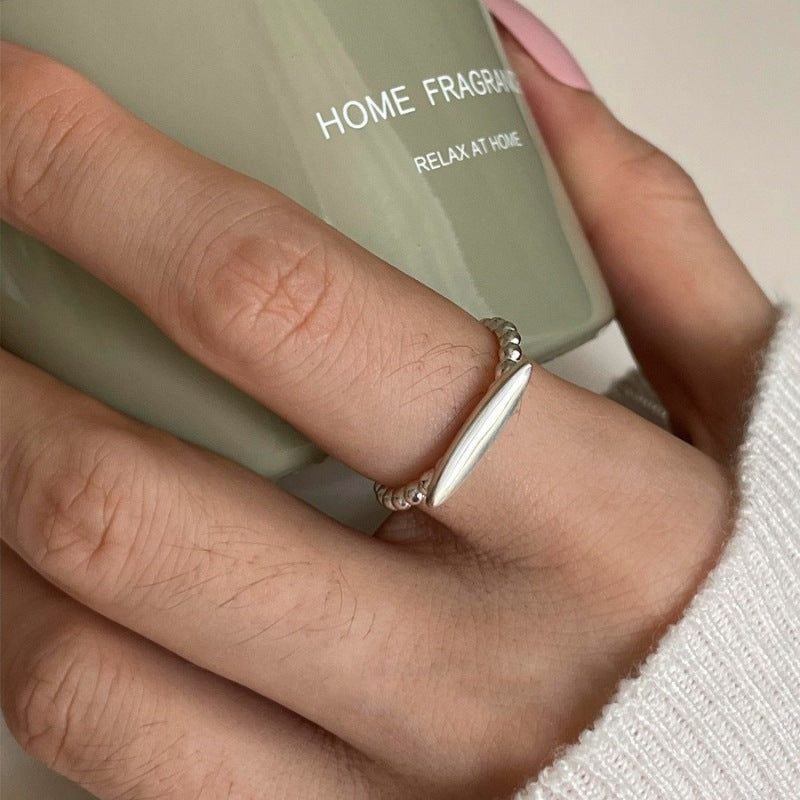 Sweet Loving Heart Female Twin Graceful Geometric Thread Rings