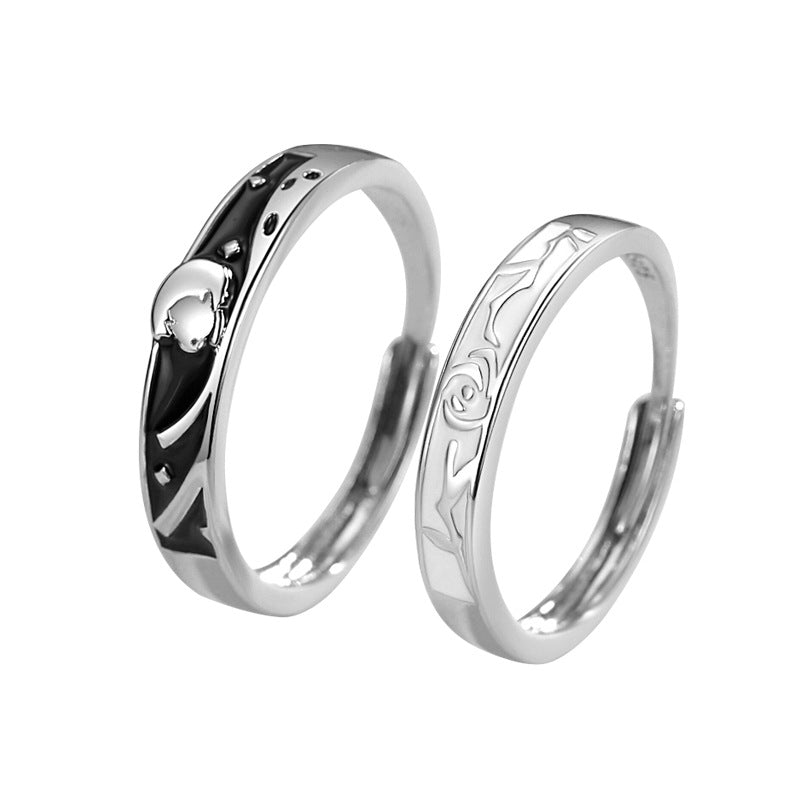 Couple Pair Minority Fashion Fresh Open Creative Epoxy Rings