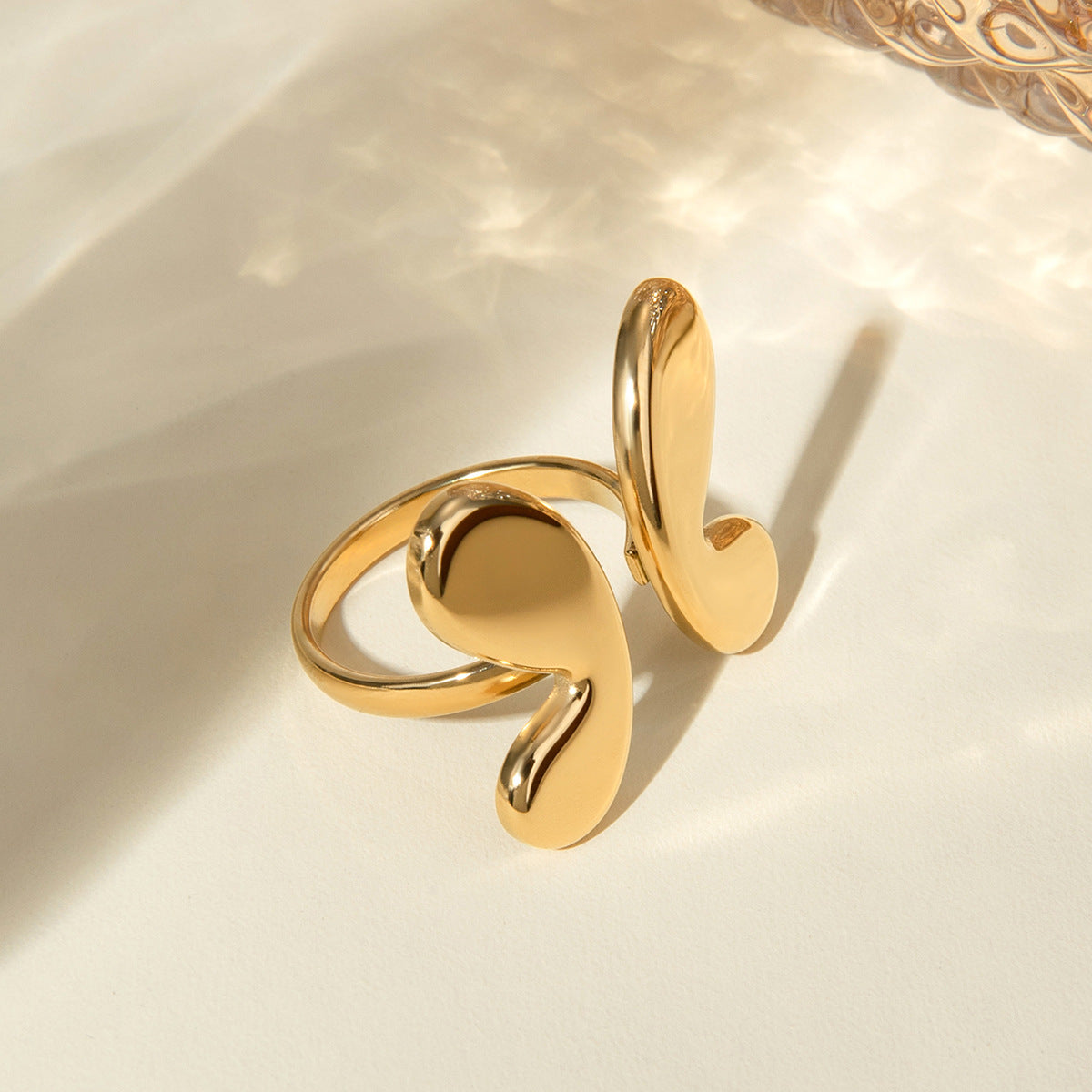 Women's Fashionable Simple Elegant Stainless Steel Glossy Rings
