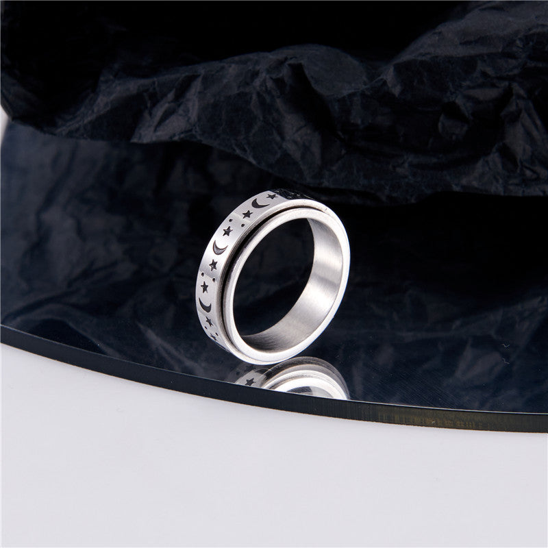 Women's & Men's Rotatable Fashion Retro Minority Design Sense Rings
