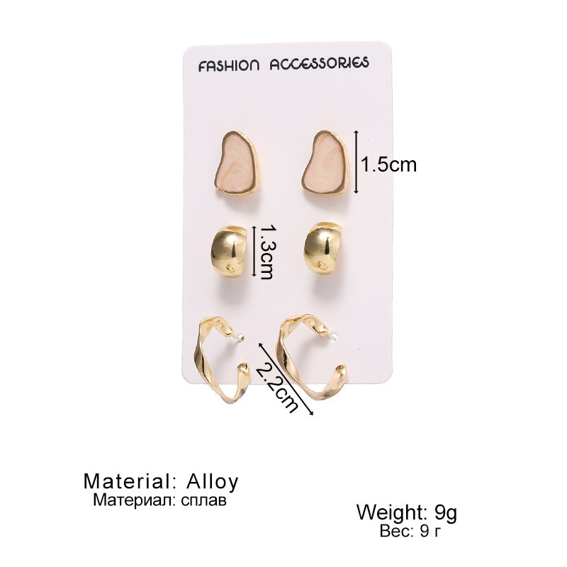 Of Candy Macaron Color Dripping Irregular Design Earrings