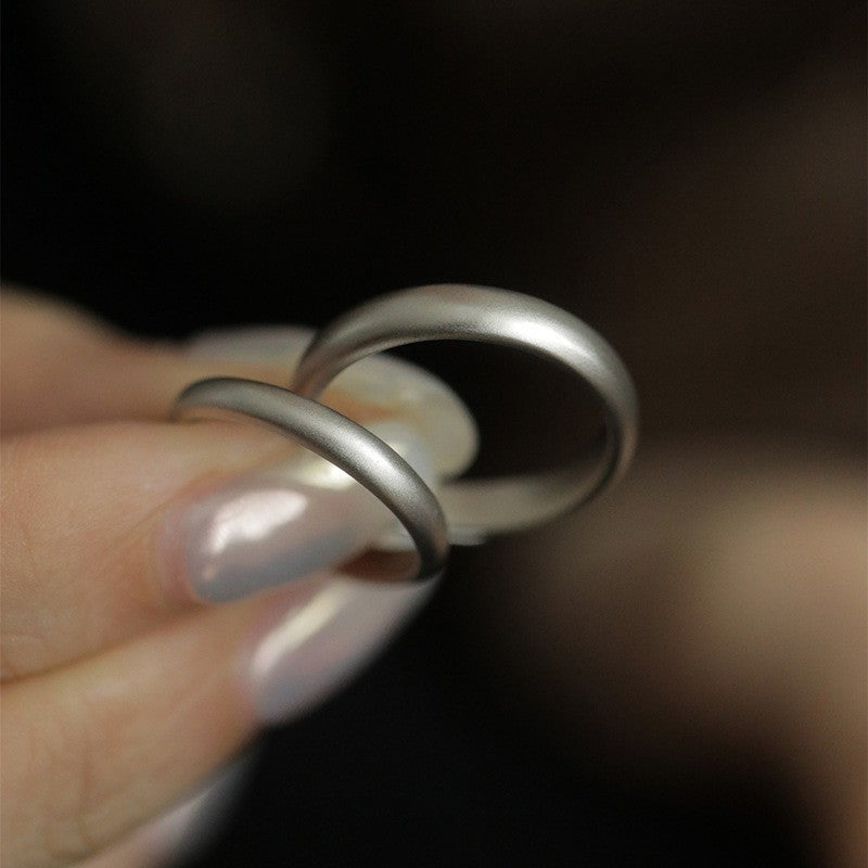 Broken Zircon Female Cold Wind Couple Rings
