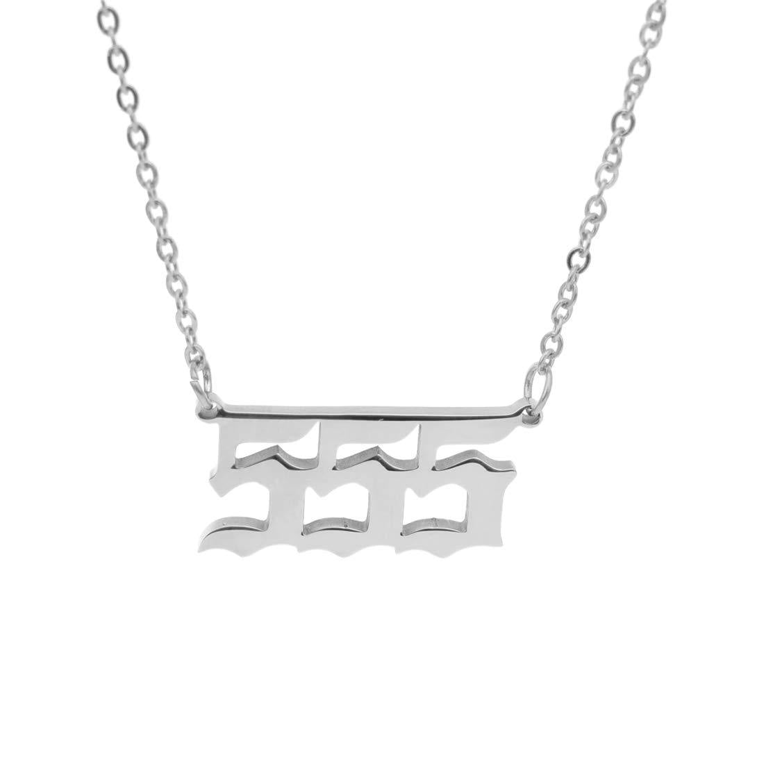 Digital Female Number Stainless Steel Clavicle Necklaces
