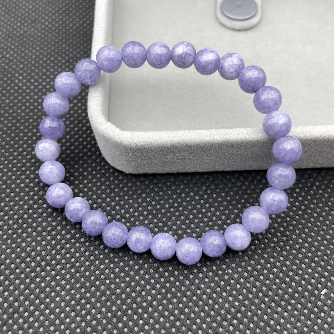 Women's & Men's Optimized Lavender Jade Crystal Fashion Live Bracelets