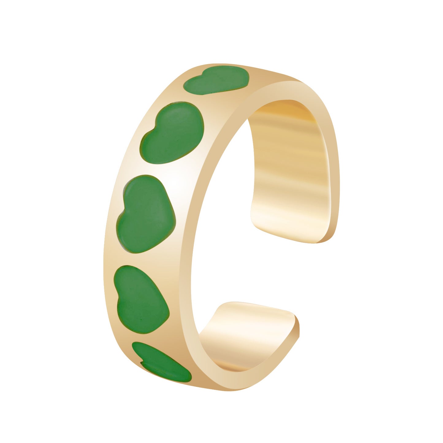 Simple Metal Heart Creative Personality Total Rings