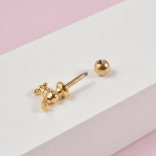 Twist Ball Screw Water Drop Ear Earrings