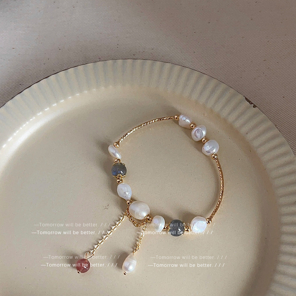 Natural Pearl Retro Minority Moonstone Graceful Bracelets