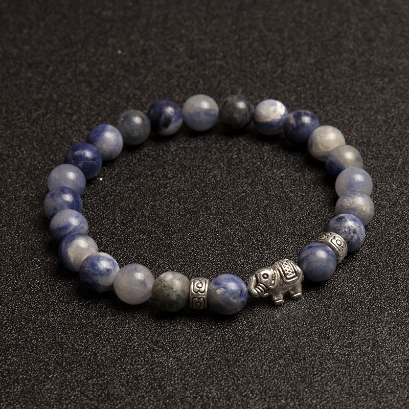 Natural Stone Beaded Cute Fashion Elephant Bracelets