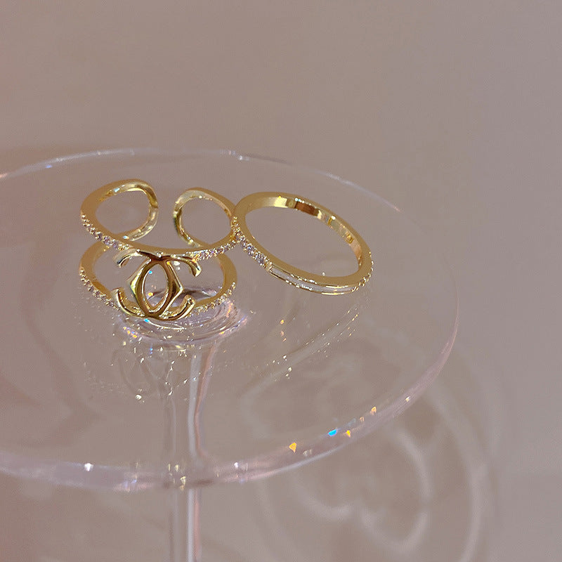 Fashion Personalized Niche Design Light Luxury Rings