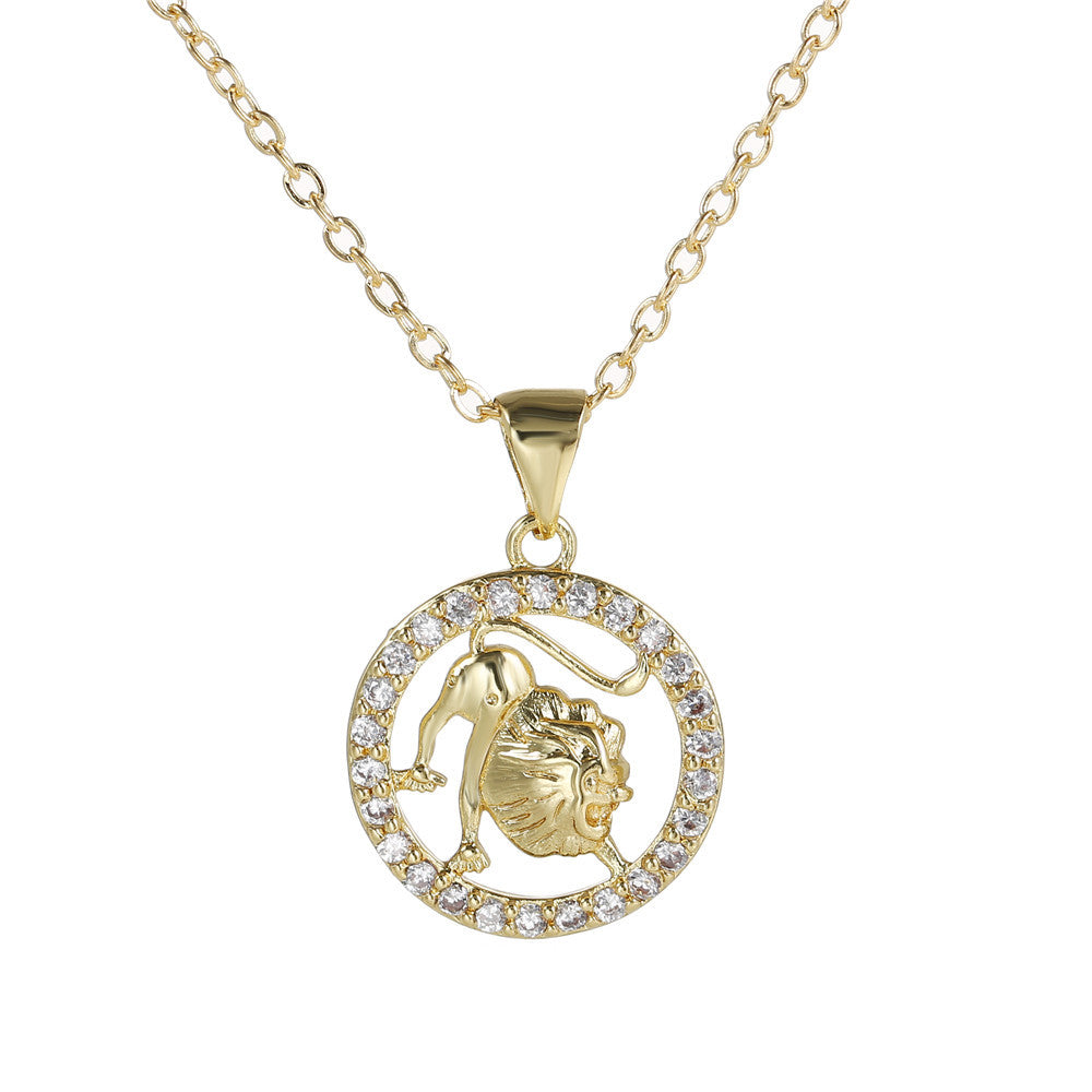 Female Fashion Creative Copper Inlaid With Necklaces