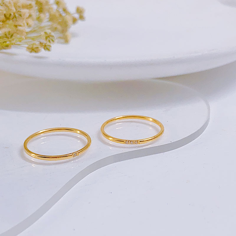 Diamond Light Luxury Minority Index Finger Tail Tide Rings