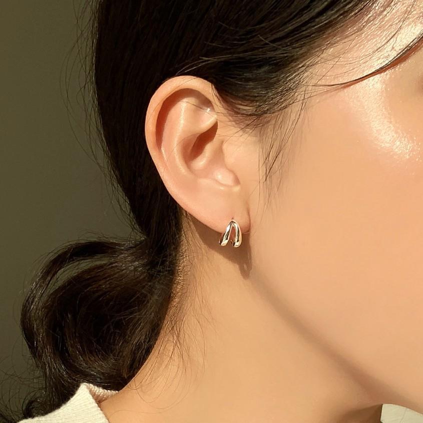 Women's Fan Korean Style Sterling Sier For Earrings