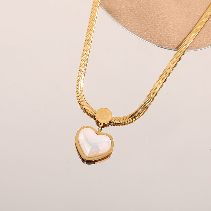 Love Heart-shaped High-grade Light Luxury Earings Necklaces
