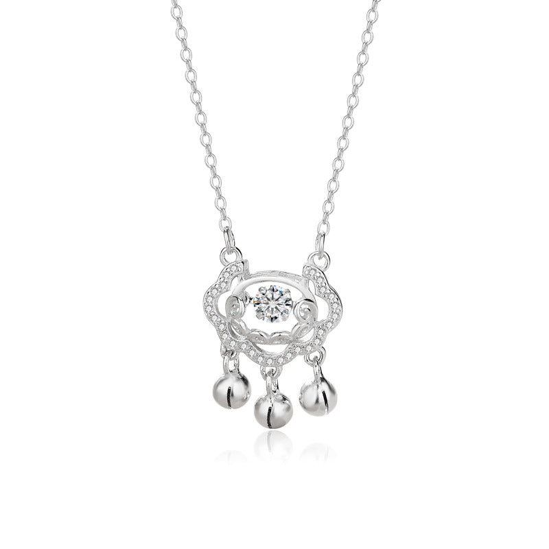 Women's Sier Smart Safety Lock Small For Design Light Luxury Necklaces