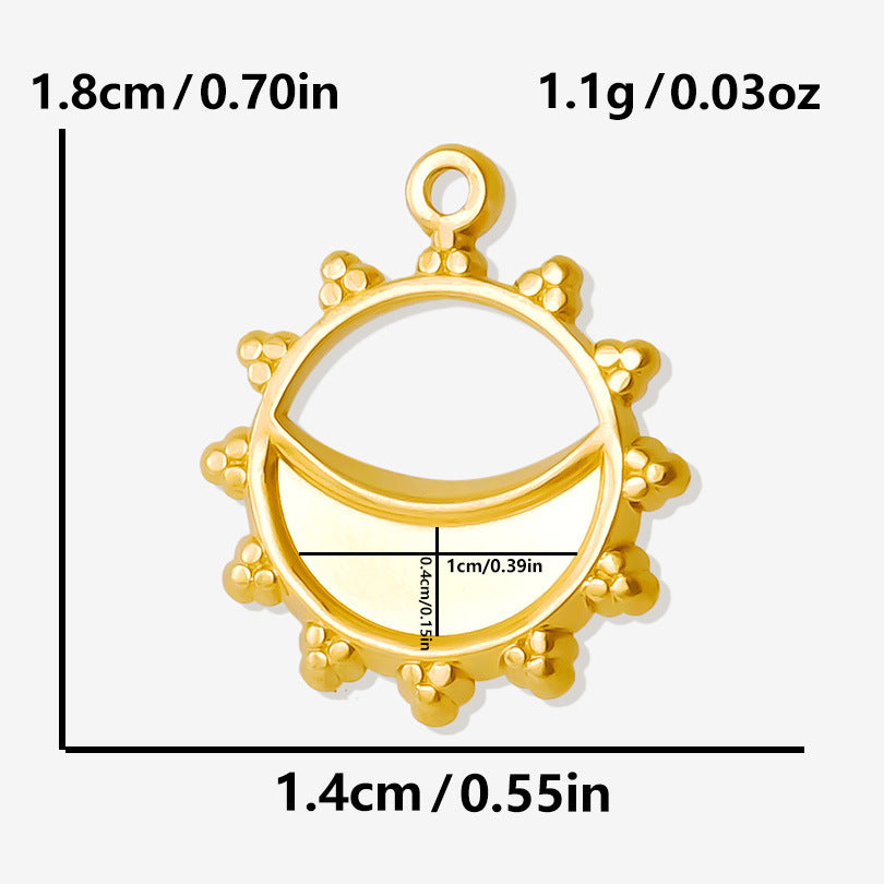 Stainless Steel Temperament Irregular Sun Personality Pendants