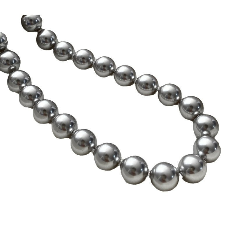 Platinum Gray Large Handmade Beaded Really Many Necklaces