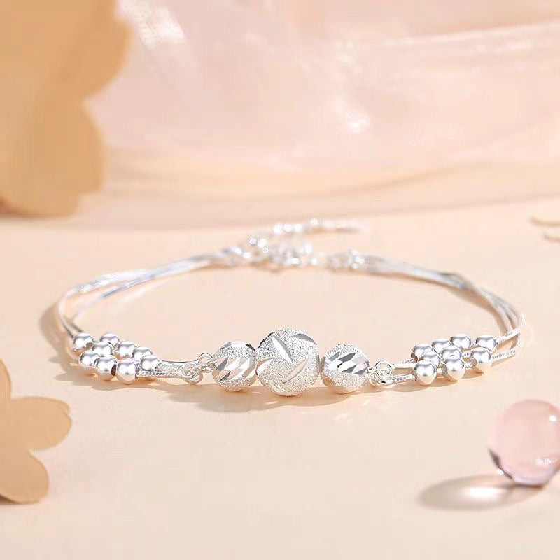 Sier Lucky Beads Sterling Fashionable Exquisite Bracelets