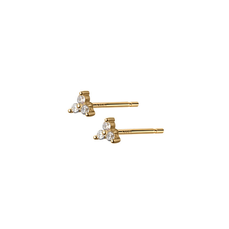 Women's Small Ear Sterling Sier Twist Temperament Clip Earrings