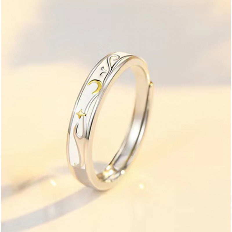 Design Pair Of Open Adjustable Long-distance Love Sun Rings