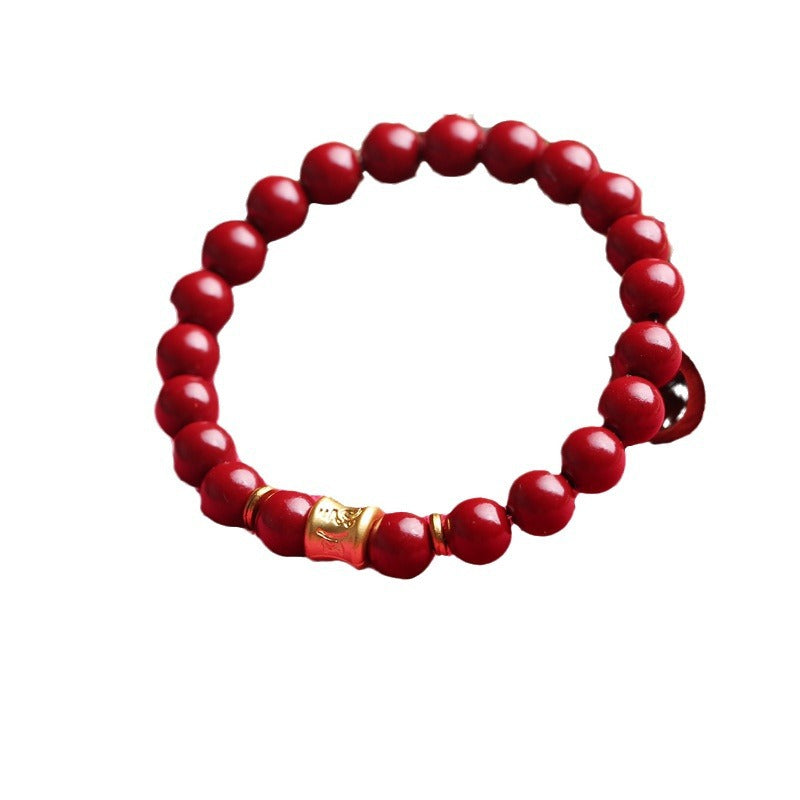 Gold Sand Mantra Cinnabar Alluvial Can Bracelets