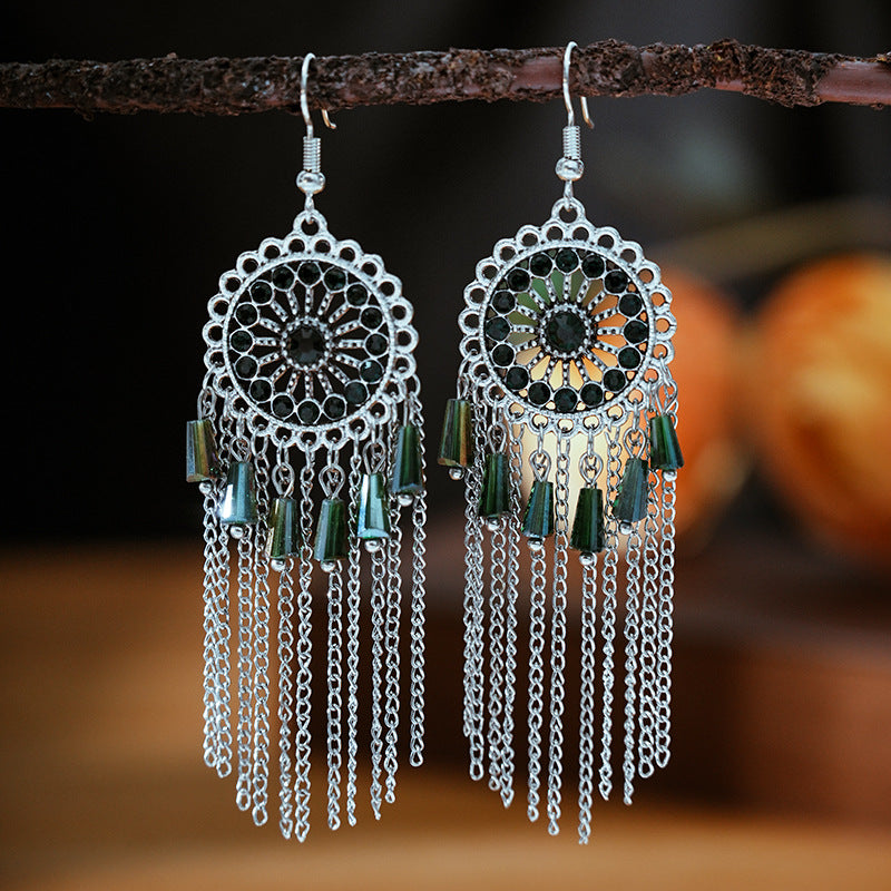 Chinese Style Vintage Tassel Female Elegant Earrings