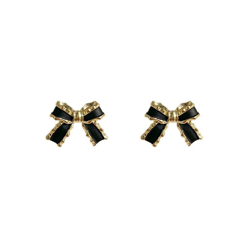 Women's French Style Bow For Niche Design Earrings