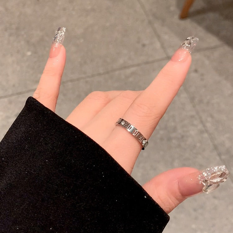 Women's Design High Sense Simple Couple Titanium Rings
