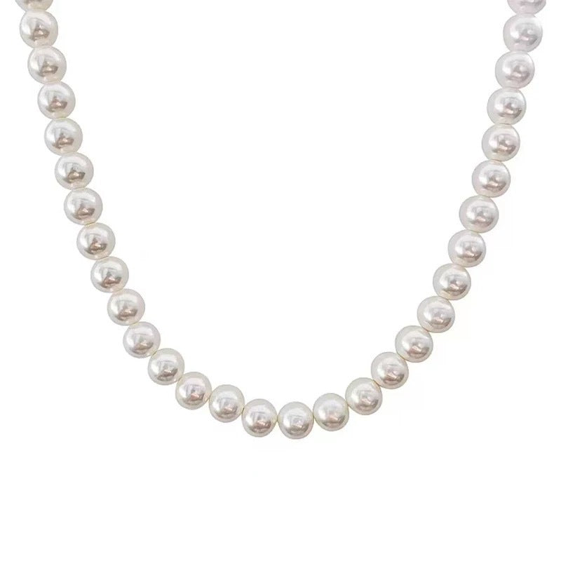 Women's Heather Gray Aurora Pearl High Sense Light Necklaces