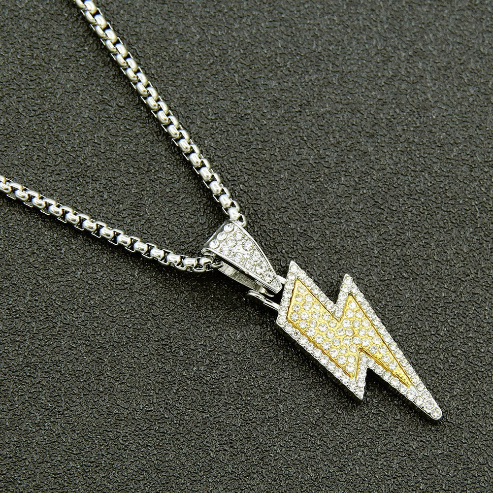 Men's Personalized Lightning Fashion Street Disco Hip Necklaces
