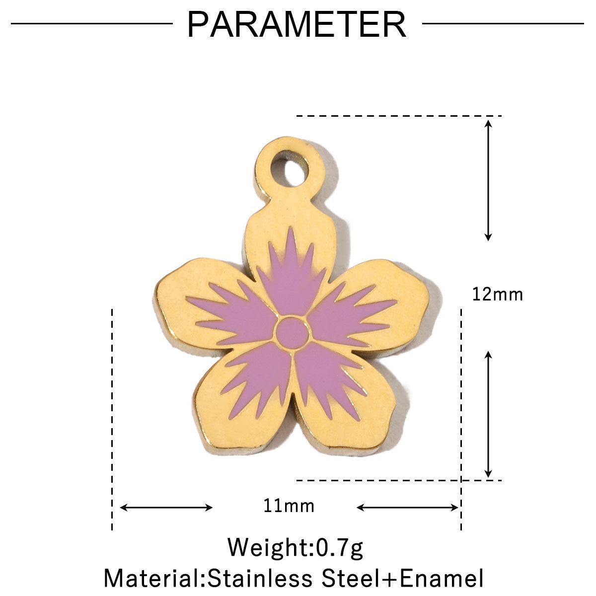 Flower Fish Colorful Oil Titanium Steel Female Angel Pendants