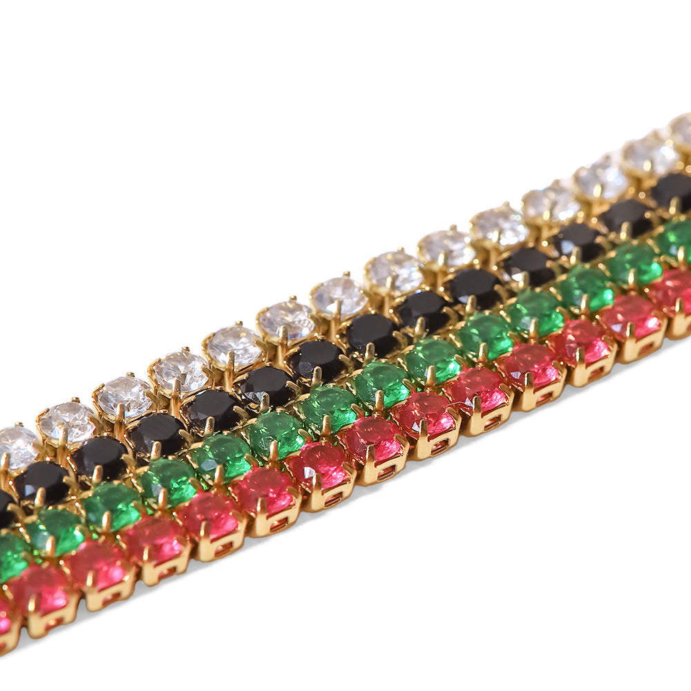 Niche Gold Chain Stainless Steel Zircon Bracelets