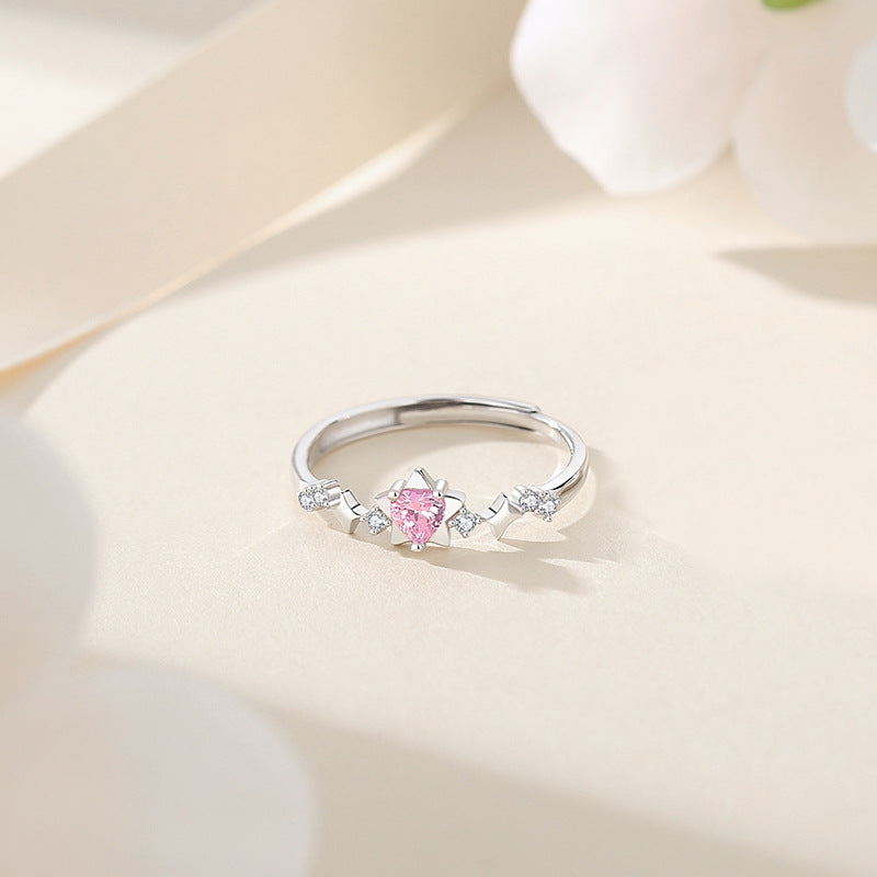 Niche High Sense Love Heart-shaped Creative Rings