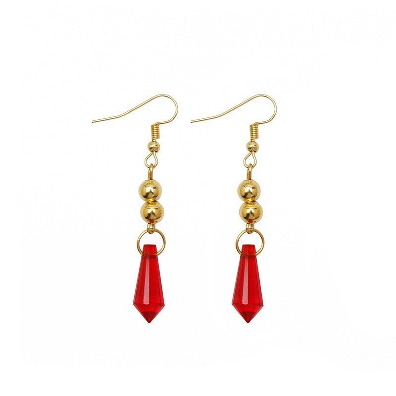 Travelers Empty Autumn Unilateral Temperament Feather Tassel Carved Earrings