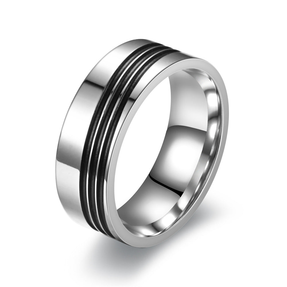 Men's Rotating Decompression Cross Titanium Steel Stainless Rings