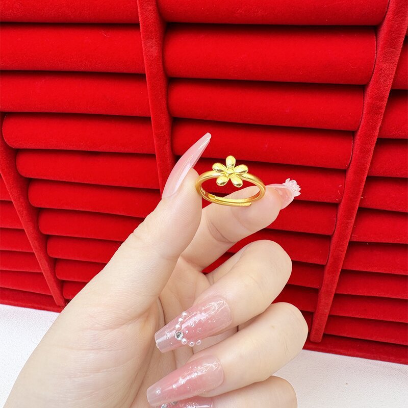 Light Luxury Design Real Bronze Open Rings
